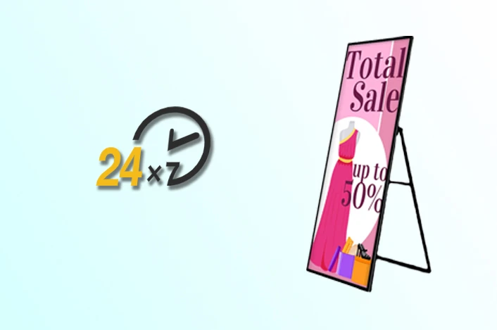 Digital signage poster supports all-day operation Digital signage poster supports all-day operation